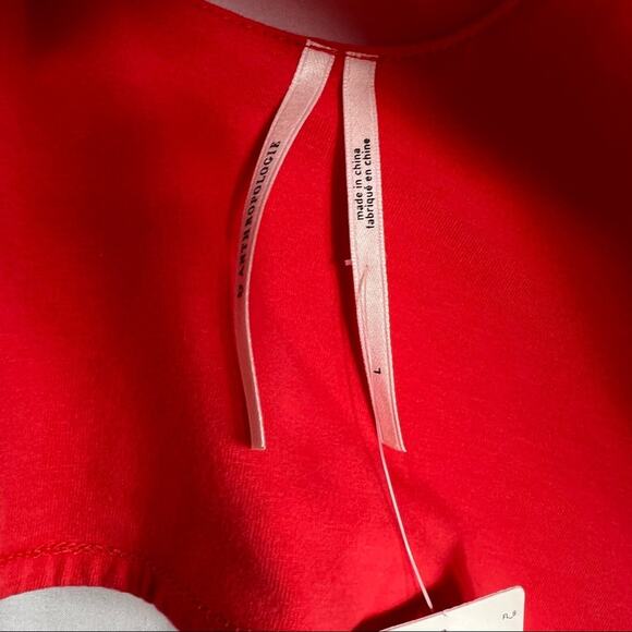 ANTHROPOLOGIE Cut Out Crop Top Red NWT in Large - Picture 5 of 8